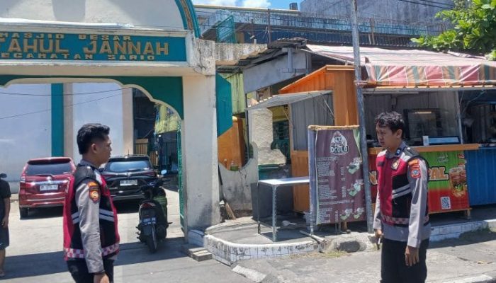Rayon Samapta Polresta Manado Laksanakan Paja Somat, Pastikan Ibadah Sholat Jumat Berjalan Aman