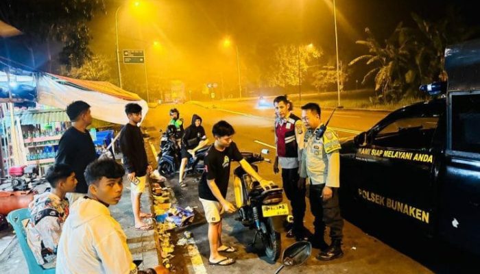Antisipasi Balap Liar dan Gangguan Kamtibmas, Polsek Bunaken Gelar KRYD