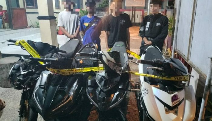 Polsek Tikala Tindak Tegas Balap Liar di Jalan Martadinata, 4 Motor Diamankan