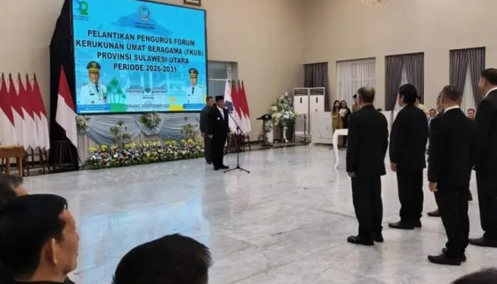 Gubernur Yulius Selvanus  Lantik Pengurus FKUB Periode 2026-2031, Targetkan Sulut Peringkat 1 Indeks Kerukunan Nasional