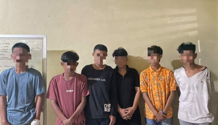 Polsek Tuminting Amankan Enam Terduga Pelaku Penganiayaan Bersajam di Maasing