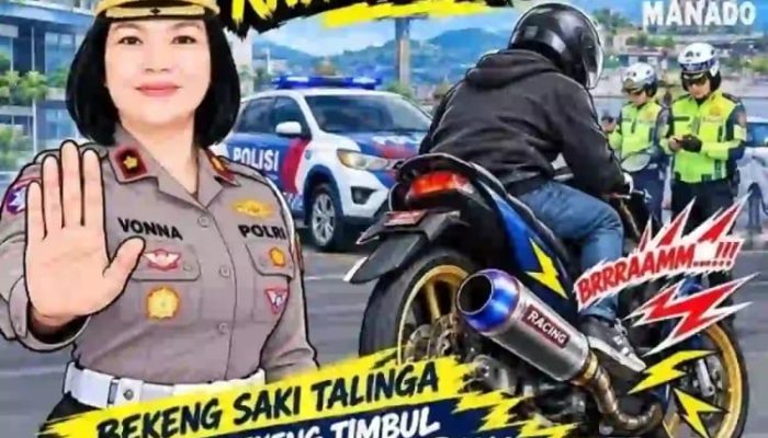 Kasat Lantas Polresta Manado, Kompol Vonna Palilingan: Knalpot Brong Ganggu Kenyamanan Warga Manado