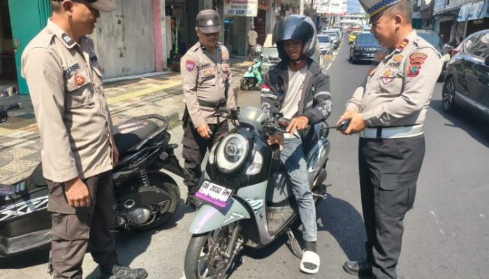 Polsek Wenang Tindak 26 Motor Berknalpot Brong, Pengendara Diminta Kembali Gunakan Knalpot Standar