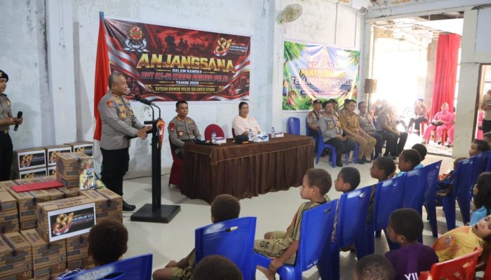 Kapolda Sulut Pimpin Anjangsana di Panti Asuhan Terang Titipan Tuhan, Sambut HUT ke-81 Korps Brimob Polri