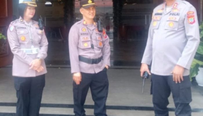 Cek Langsung Kehadiran Personel pengamanan gereja, Pelayanan Minggu Kasih Jadi Perhatian