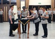 Kapolri Pimpin Serah Terima Jabatan Kakorlantas dan Tiga Kapolda di Mabes Polri